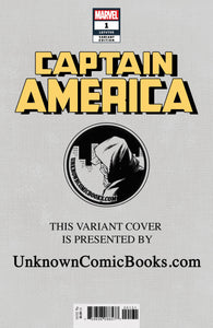 CAPTAIN AMERICA #1 UNKNOWN COMIC BOOKS CONVENTION EXCLUSIVE PARRILLO 7/18/2018