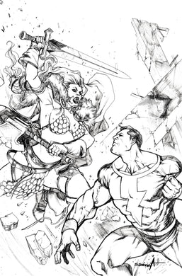 RED SONJA THE SUPERPOWERS #2 11 COPY DAVILA B&W VIRGIN FOC I (REL 02/10/2021)